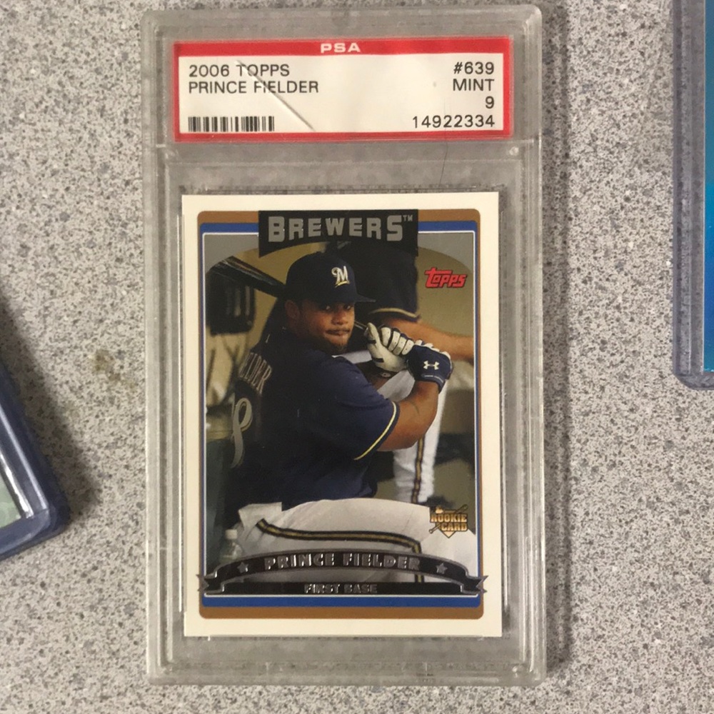 Prince Fielder Topps rookie #639 PSA Mint 9